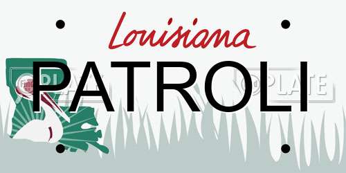 PATROLI Louisiana License Plate