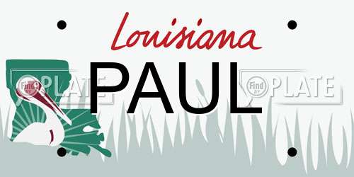 PAUL Louisiana License Plate