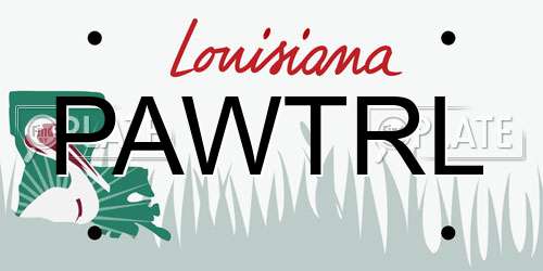 PAWTRL Louisiana License Plate