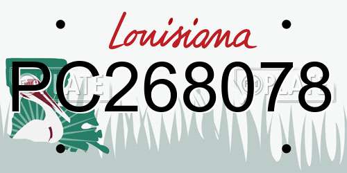 PC268078 Louisiana License Plate