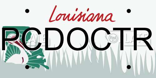 PCDOCTR Louisiana License Plate