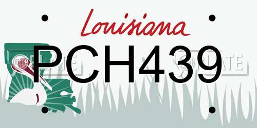 PCH439 Louisiana License Plate