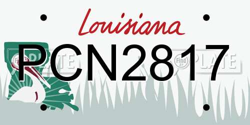 PCN2817 Louisiana License Plate