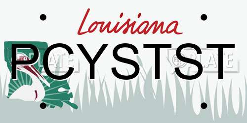 PCYSTST Louisiana License Plate
