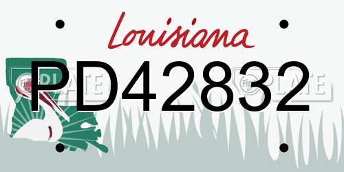 PD42832 Louisiana License Plate