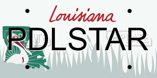 PDLSTAR Louisiana License Plate