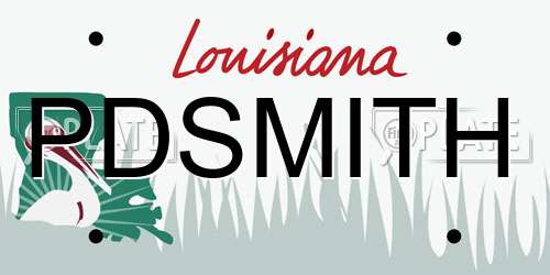 PDSMITH Louisiana License Plate