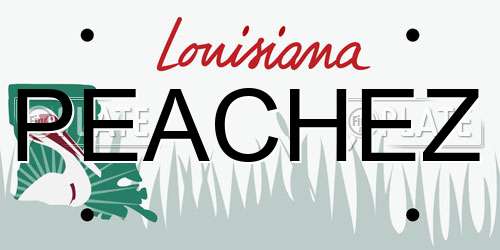 PEACHEZ Louisiana License Plate