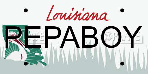 PEPABOY Louisiana License Plate