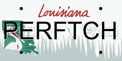 PERFTCH Louisiana License Plate