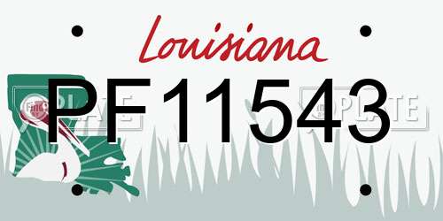 PF11543 Louisiana License Plate