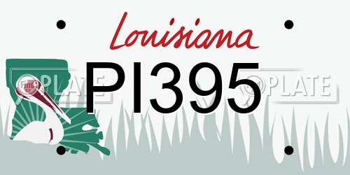 PI395 Louisiana License Plate