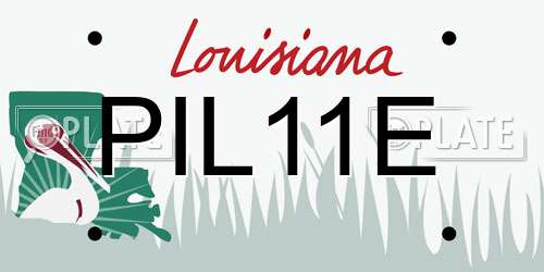 PIL11E Louisiana License Plate