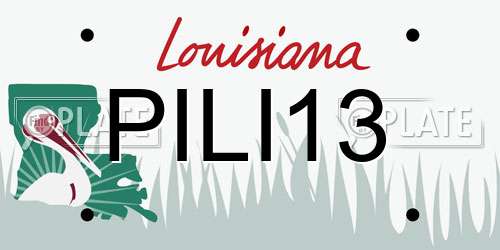 PILI13 Louisiana License Plate