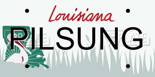 PILSUNG Louisiana License Plate