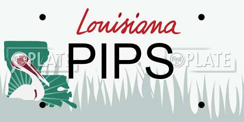 PIPS Louisiana License Plate
