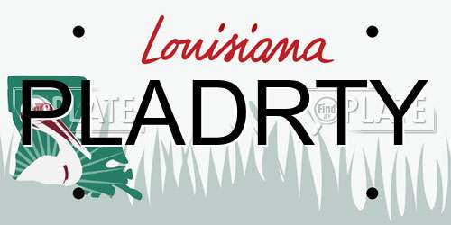 PLADRTY Louisiana License Plate