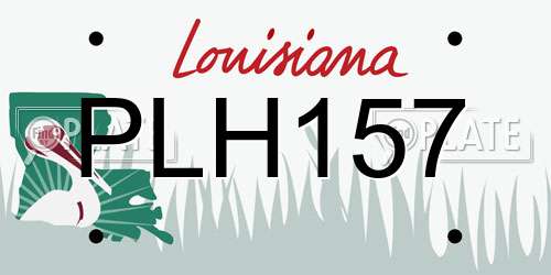 PLH157 Louisiana License Plate