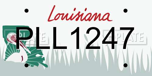 PLL1247 Louisiana License Plate