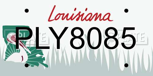 PLY8085 Louisiana License Plate