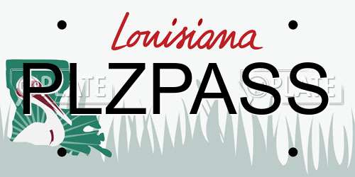 PLZPASS Louisiana License Plate