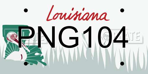 PNG104 Louisiana License Plate