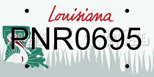 PNR0695 Louisiana License Plate