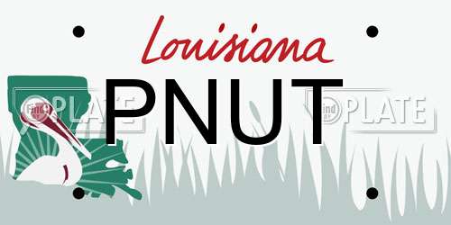 PNUT Louisiana License Plate