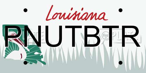 PNUTBTR Louisiana License Plate