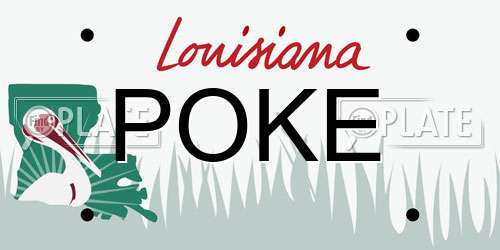 POKE Louisiana License Plate