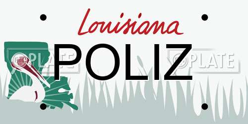 POLIZ Louisiana License Plate