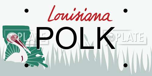 POLK Louisiana License Plate