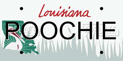POOCHIE Louisiana License Plate