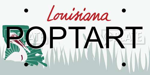 POPTART Louisiana License Plate