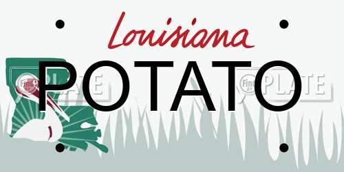 POTATO Louisiana License Plate