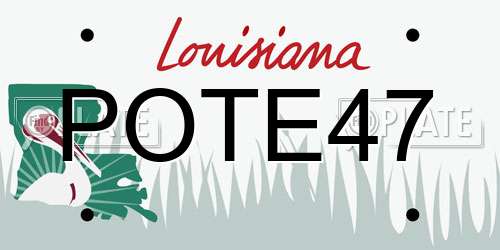 POTE47 Louisiana License Plate