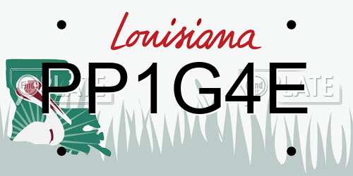 PP1G4E Louisiana License Plate