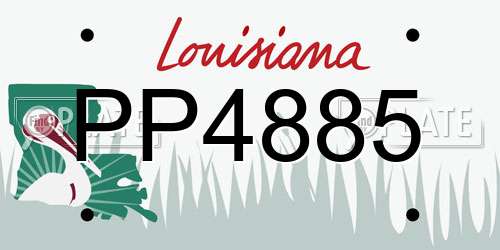 PP4885 Louisiana License Plate