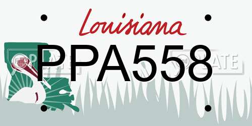 PPA558 Louisiana License Plate