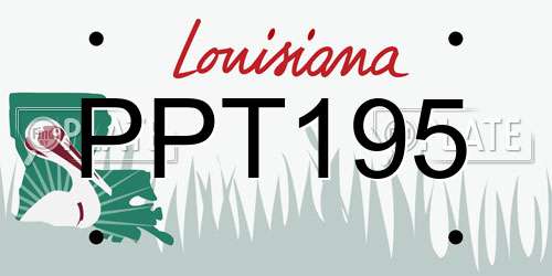 PPT195 Louisiana License Plate