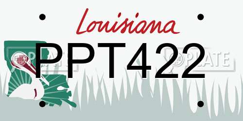 PPT422 Louisiana License Plate