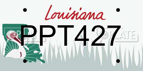 PPT427 Louisiana License Plate