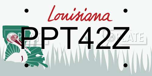 PPT42Z Louisiana License Plate