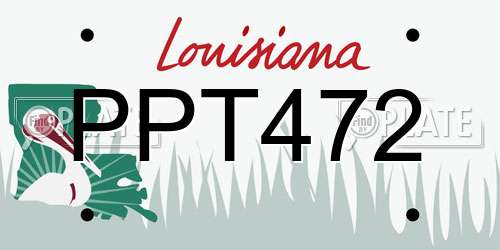 PPT472 Louisiana License Plate