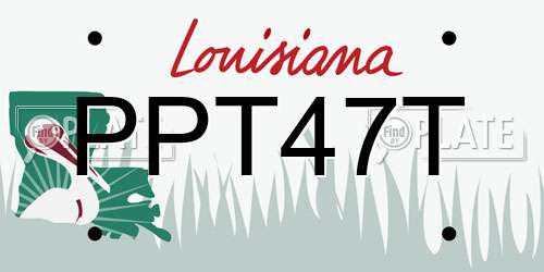 PPT47T Louisiana License Plate