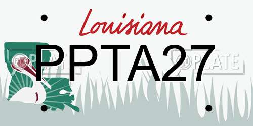 PPTA27 Louisiana License Plate