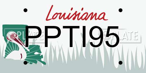 PPTI95 Louisiana License Plate