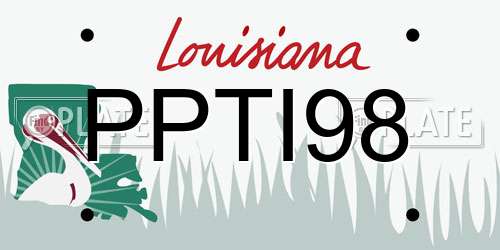 PPTI98 Louisiana License Plate
