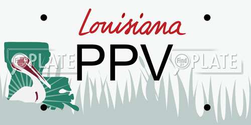 PPV Louisiana License Plate
