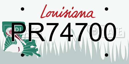 PR74700 Louisiana License Plate